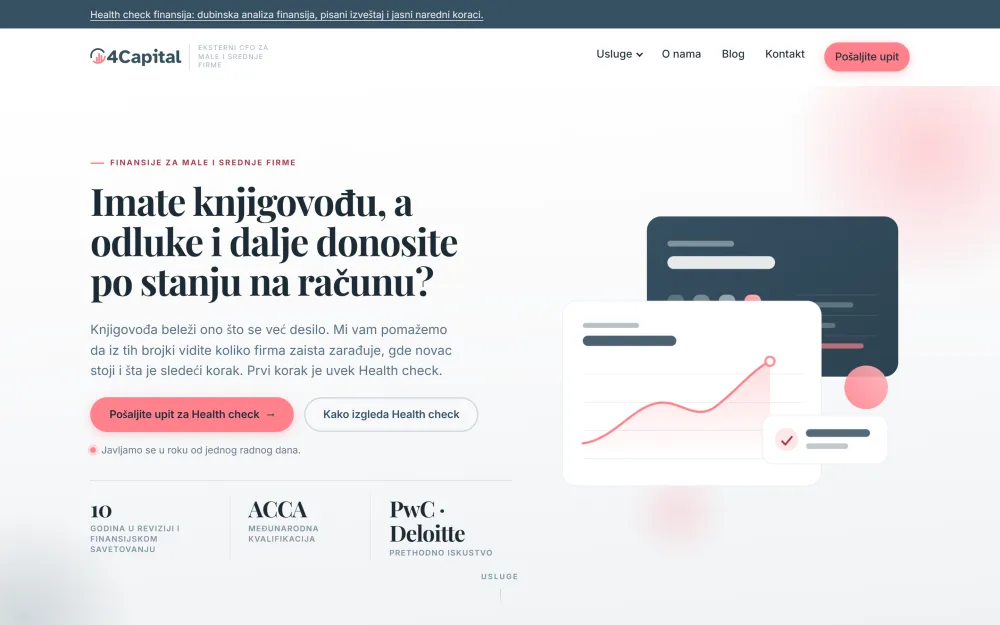 Sajt 4Capital — Finansijski konsalting
