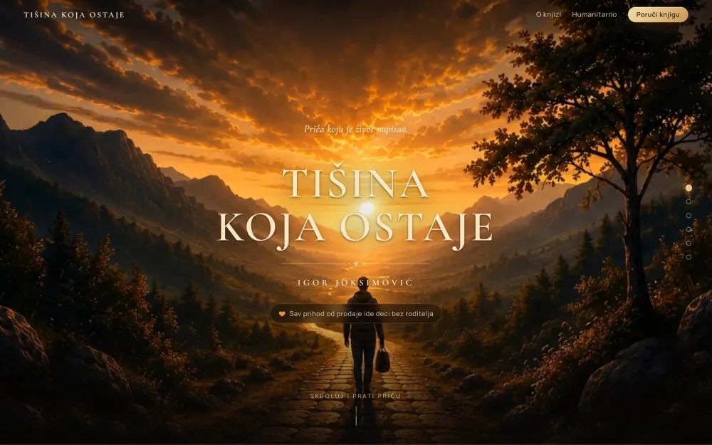 Sajt Tišina koja ostaje — Sajt za knjigu