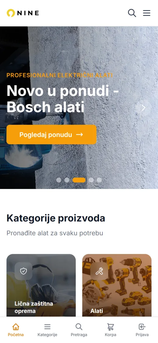 Sajt NineBros na telefonu
